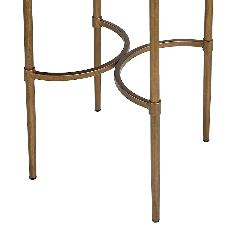Martha Stewart Lia Mirrored Metal Chairside Table