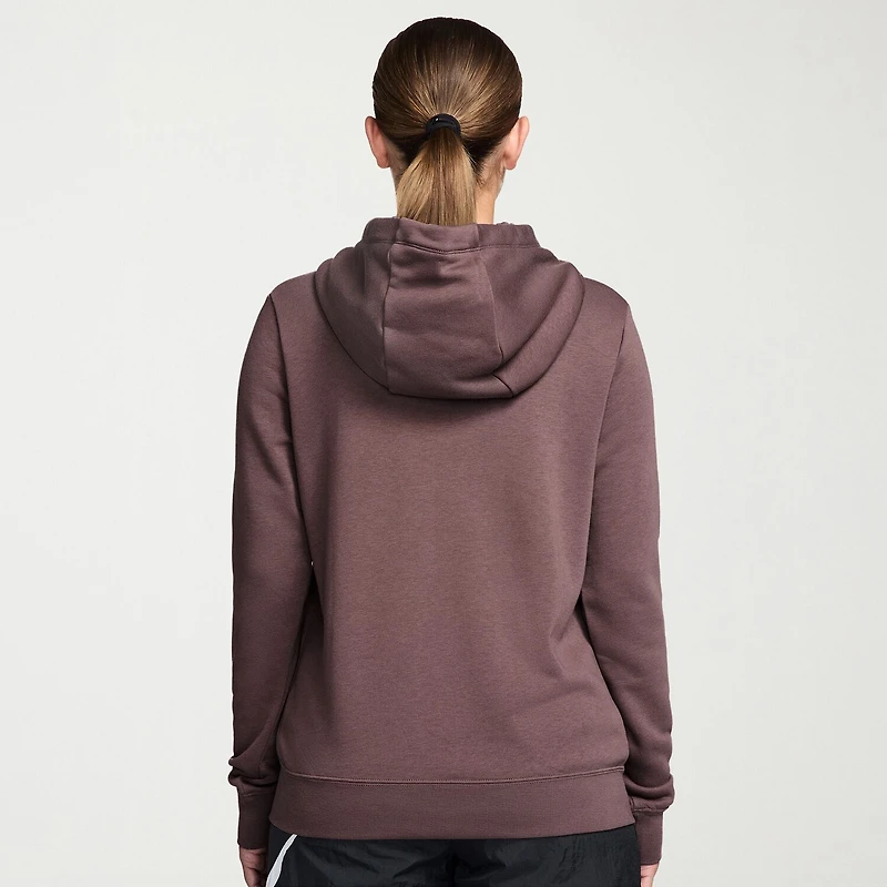Nike Womens Long Sleeve Embroidered Fleece Lined Zipper Active Hoodie