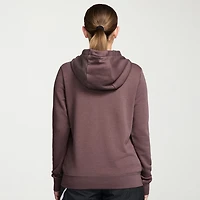 Nike Womens Long Sleeve Embroidered Fleece Lined Zipper Active Hoodie