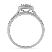 Womens 3/8 CT. T.W. Natural Diamond 10K Gold Cushion Side Stone Halo Bridal Set
