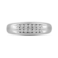 Mens 1/8 CT. T.W. Natural Diamond 10K Gold Wedding Band