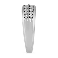 Mens 1/8 CT. T.W. Natural Diamond 10K Gold Wedding Band