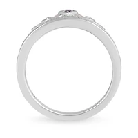 Enchanted Disney Fine Jewelry Villains Womens 1/5 CT. Genuine White Diamond 14K Rose Gold Over Silver Sterling Silver The Little Mermaid Ursula Ring Set