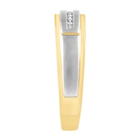 Mens 1/6 CT. T.W. Natural Diamond 10K Gold Wedding Band
