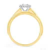 Womens 1/3 CT. T.W. Natural Diamond 10K Gold Side Stone Halo Bridal Set