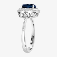 Effy Final Call Womens 1/4 CT. T.W. Diamond & Genuine Gemstone 14K White Gold Cocktail Ring