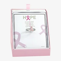 Sparkle Allure Breast Cancer Awareness Womens 2MM Stainless Steel Band