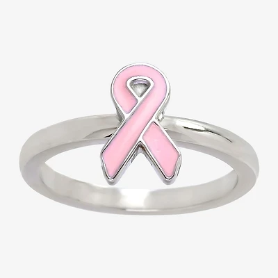 Sparkle Allure Breast Cancer Awareness Womens 2MM Stainless Steel Band