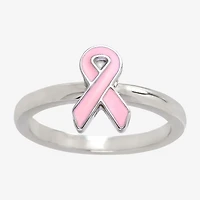 Sparkle Allure Breast Cancer Awareness Womens 2MM Stainless Steel Band