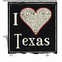 Laural Home I Love Texas Shower Curtain