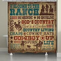 Laural Home Welcome To The Ranch Shower Curtain