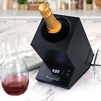 MegaChef Electric Wine Chiller with Digital Display in Black