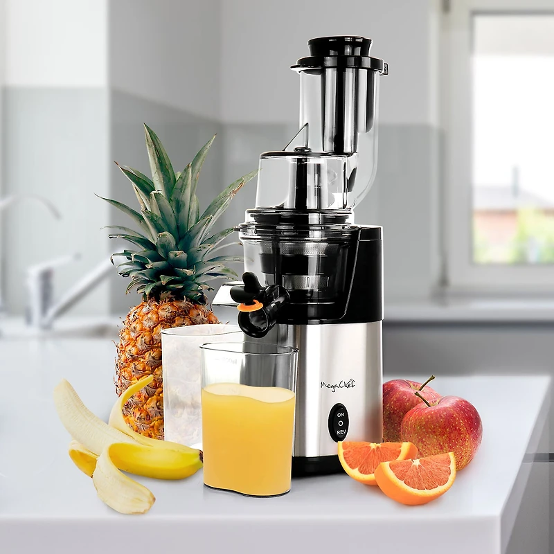 MegaChef Pro Stainless Steel Slow Juicer