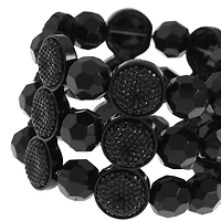 Mixit Womens Black Stretch Bracelet