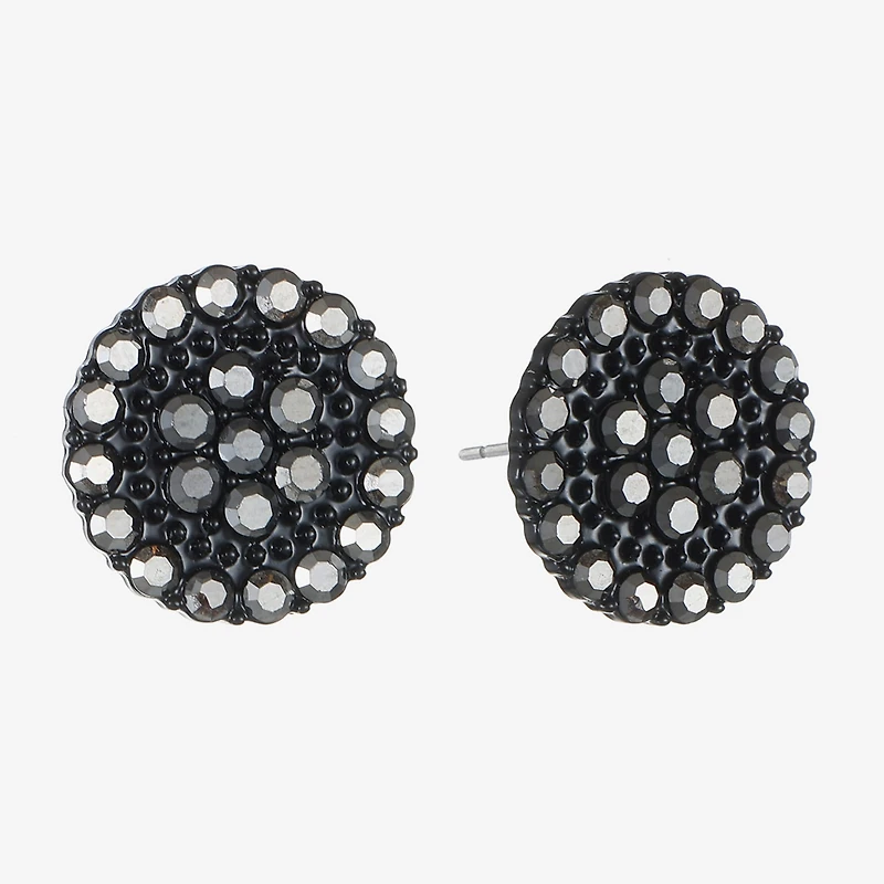Mixit Black 7.1mm Stud Earrings