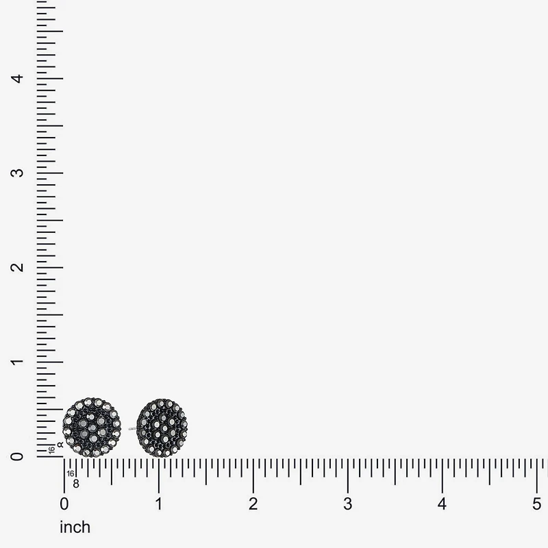 Mixit Black 7.1mm Stud Earrings