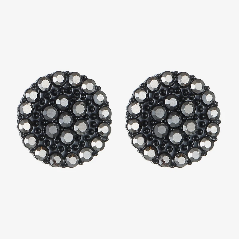 Mixit Black 7.1mm Stud Earrings