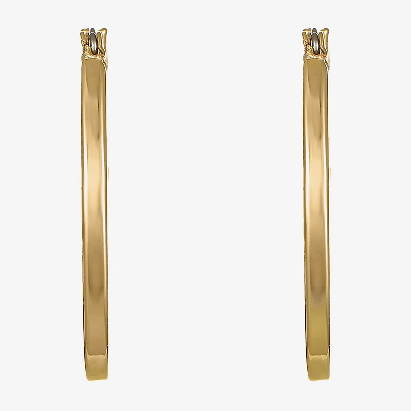 Liz Claiborne® Silver-Tone Oval Hoop Earrings
