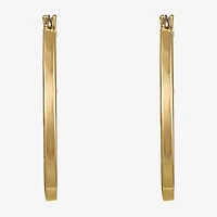 Liz Claiborne® Silver-Tone Oval Hoop Earrings