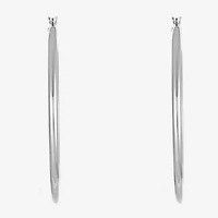Liz Claiborne® Large Silver-Tone Hoop Earrings