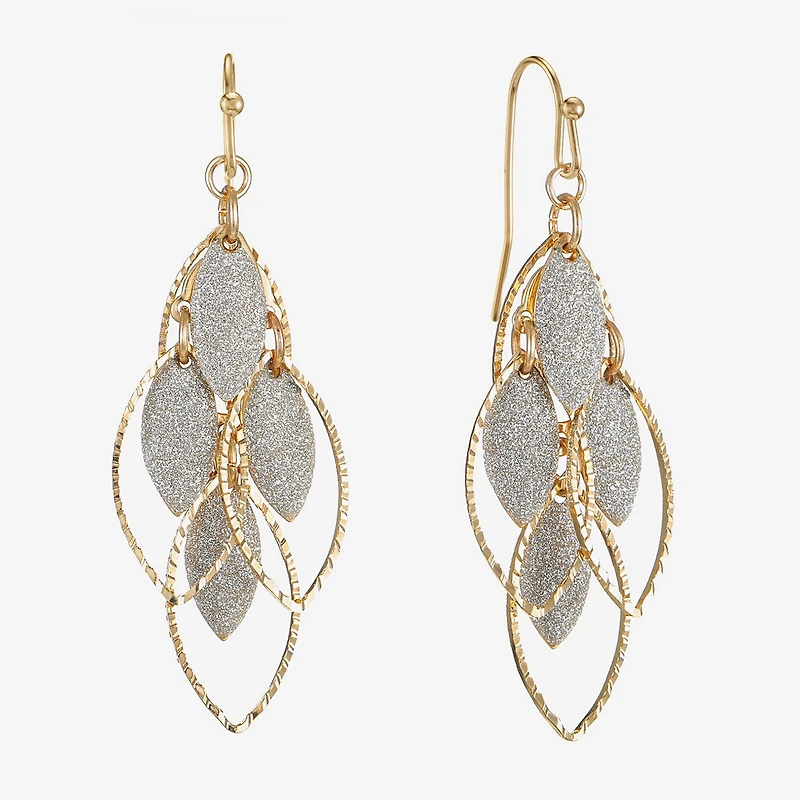 Monet Jewelry Two Tone Shakey Womens Drop Earrings