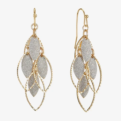 Monet Jewelry Two Tone Shakey Womens Drop Earrings