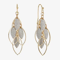 Monet Jewelry Two Tone Shakey Womens Drop Earrings