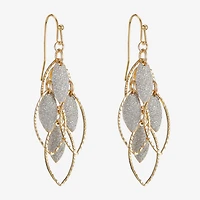 Monet Jewelry Two Tone Shakey Womens Drop Earrings