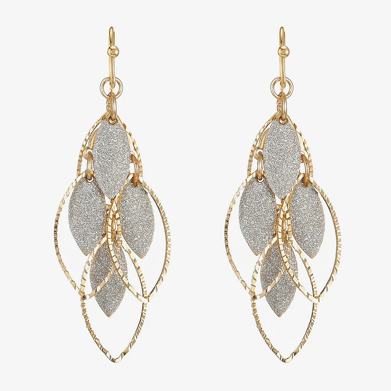 Monet Jewelry Two Tone Shakey Womens Drop Earrings