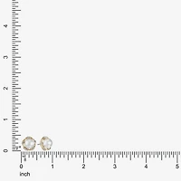 Monet Jewelry White Simulated Pearl 19.5mm Stud Earrings