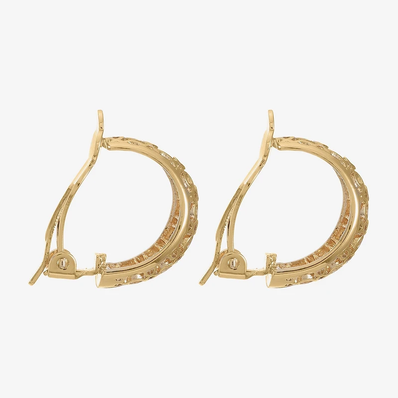 Liz Claiborne Gold-Tone Clip-On Hoop Earrings