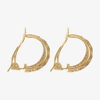 Liz Claiborne Gold-Tone Clip-On Hoop Earrings
