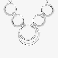 Liz Claiborne Circle Collar Necklace And Drop Earring Womens 2-pc. Jewelry Set
