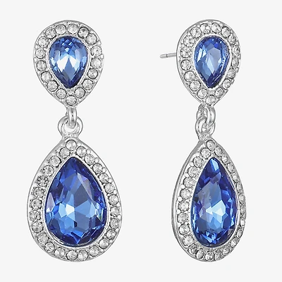 Monet Jewelry Silver Tone Womens Hypoallergenic Drop Earrings