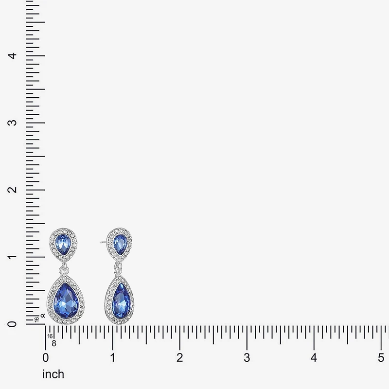 Monet Jewelry Silver Tone Womens Hypoallergenic Drop Earrings