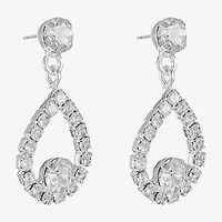 Monet Jewelry Timeless Silver Tone Hypoallergenic Tear Womens Hypoallergenic Drop Earrings