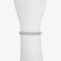 Monet Jewelry Timeless Silver Tone Coil Womens Bangle Bracelet