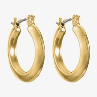 Liz Claiborne® Silver-Tone Tube Hoop Earrings