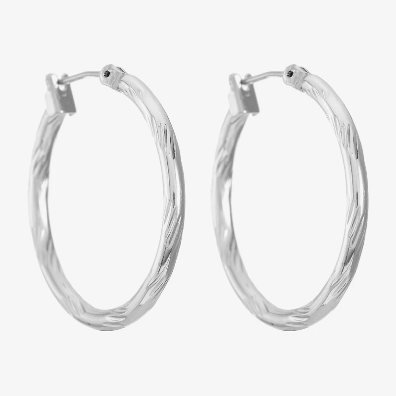 Liz Claiborne® Textured Hoop Earrings