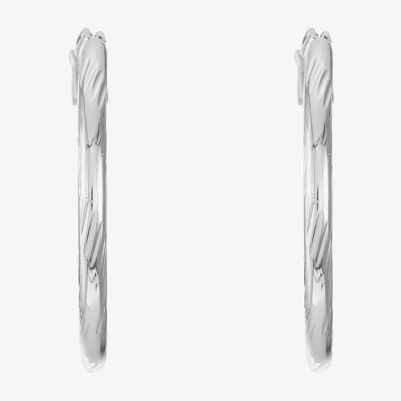 Liz Claiborne® Textured Hoop Earrings