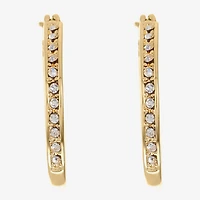 Monet® Crystal Gold-Tone Hoop Earrings