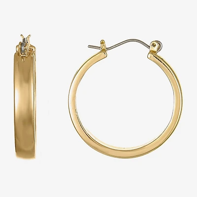 Liz Claiborne Gold Tone Womens 28mm Hypoallergenic Hoop Earrings