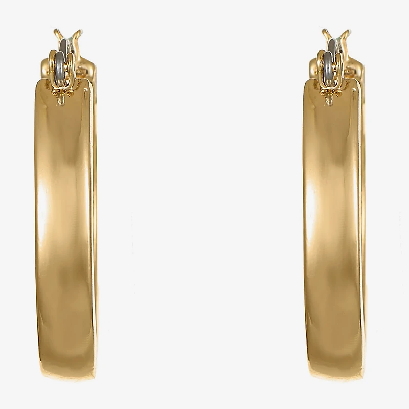 Liz Claiborne Gold Tone Womens 28mm Hypoallergenic Hoop Earrings