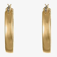Liz Claiborne Gold Tone Womens 28mm Hypoallergenic Hoop Earrings