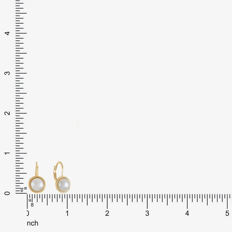 Monet Jewelry Womens Simulated Pearl Drop Earrings