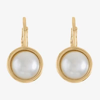 Monet Jewelry Womens Simulated Pearl Drop Earrings