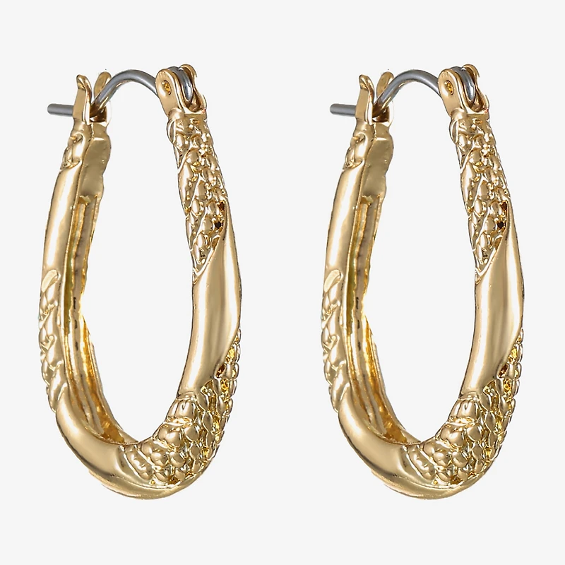 Monet® Gold-Tone Small Oval Hoop Earrings