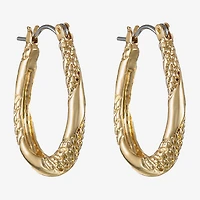 Monet® Gold-Tone Small Oval Hoop Earrings