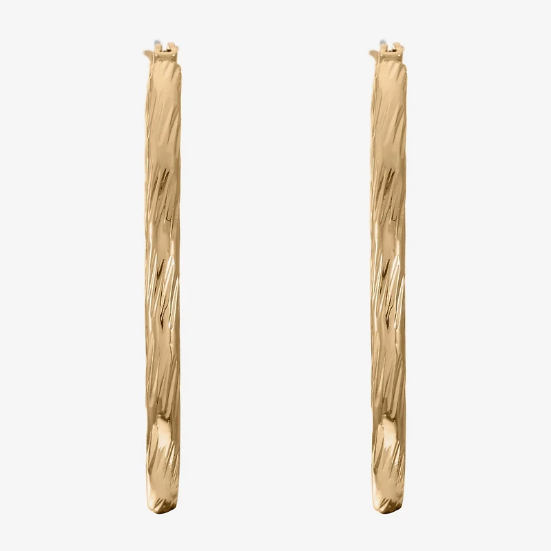Monet® Gold-Tone Diamond-Cut Hoop Earrings