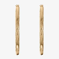 Monet® Gold-Tone Diamond-Cut Hoop Earrings
